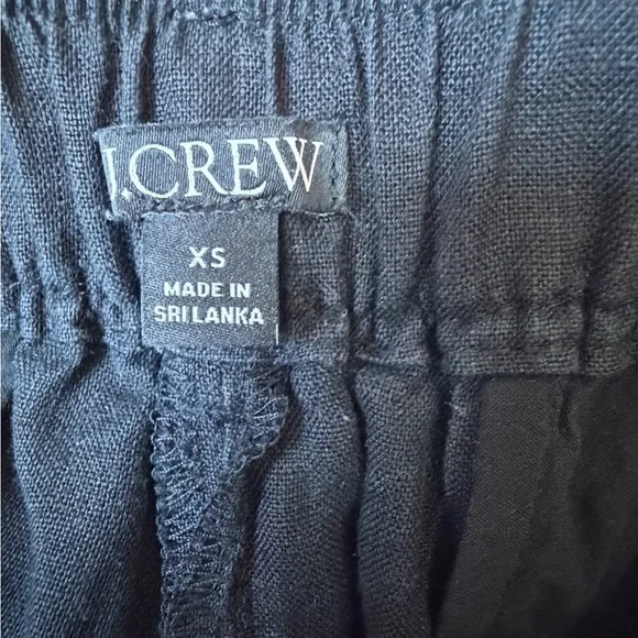 J. Crew Harbor pant in linen, black, size XS extra small - Picture 6 of 7